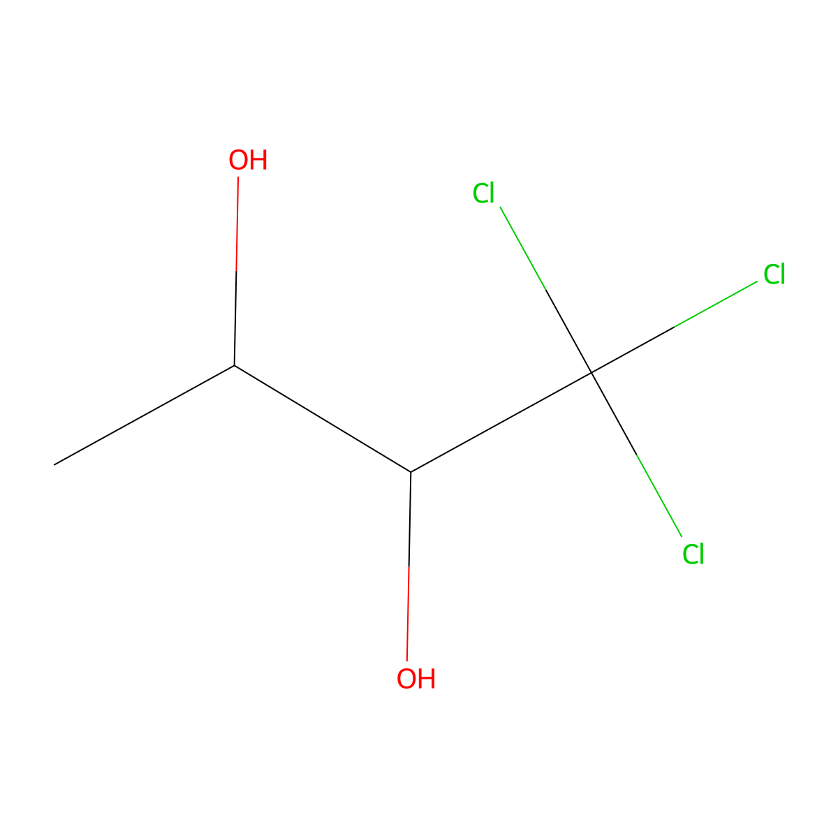 1,1,1-Trichlorobutane-2,3-diol molecular structure, CAS 32817-81-5
