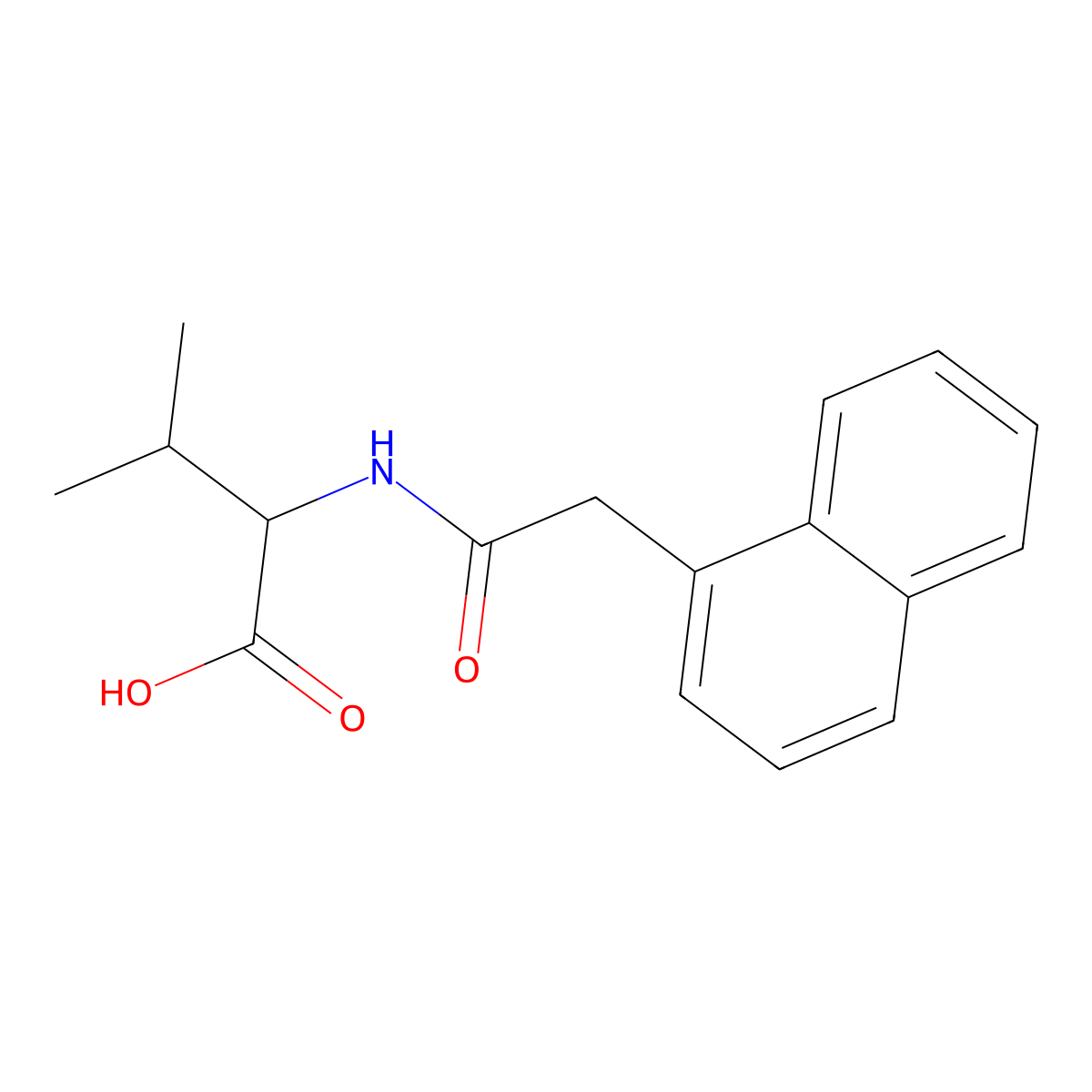 (2S)-3-methyl-2-[2-(naphthalen-1-yl)acetamido]butanoic acid molecular structure, CAS 32818-06-7