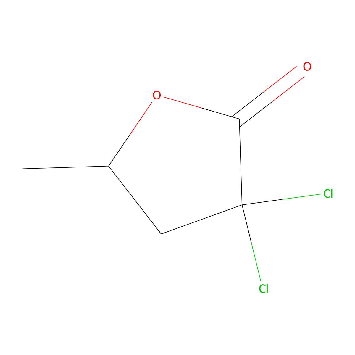 3,3-Dichloro-5-methyloxolan-2-one molecular structure, CAS 32819-21-9