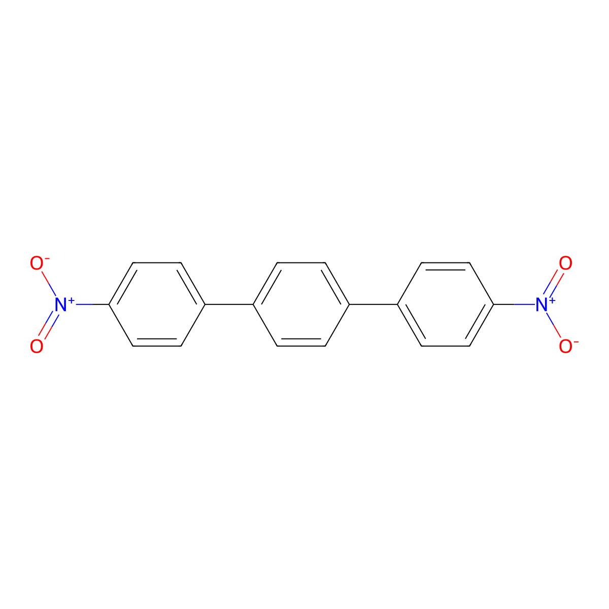 p-Terphenyl, 4,4''-dinitro- molecular structure, CAS 3282-11-9