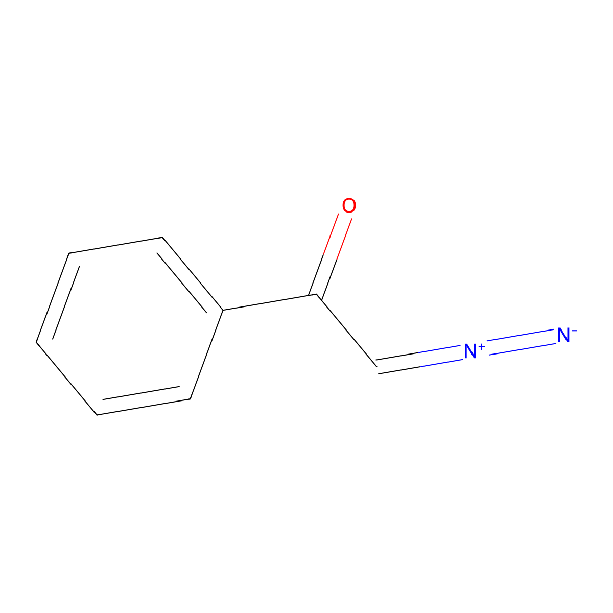 Diazoacetophenone molecular structure, CAS 3282-32-4