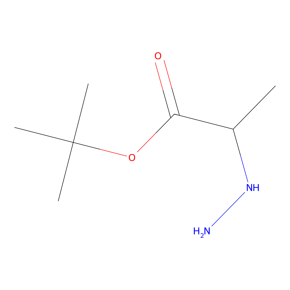 tert-Butyl 2-hydrazinylpropanoate molecular structure, CAS 32821-08-2