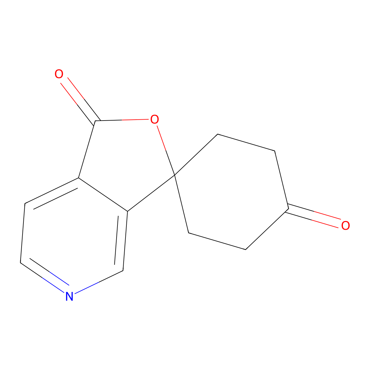 1'H-spiro[cyclohexane-1,3'-furo[3,4-c]pyridine]-1',4-dione molecular structure, CAS 328233-20-1