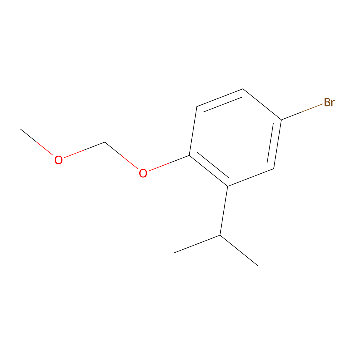 4-Bromo-2-isopropyl phenyl methoxymethyl ether molecular structure, CAS 328236-42-6