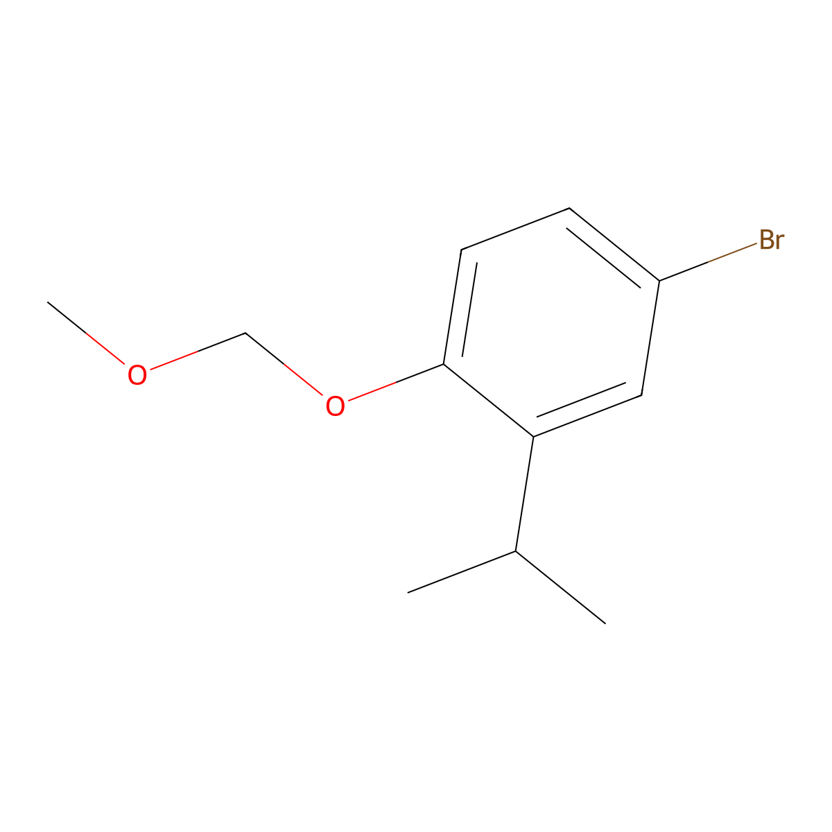 4-Bromo-2-isopropyl phenyl methoxymethyl ether molecular structure, CAS 328236-42-6