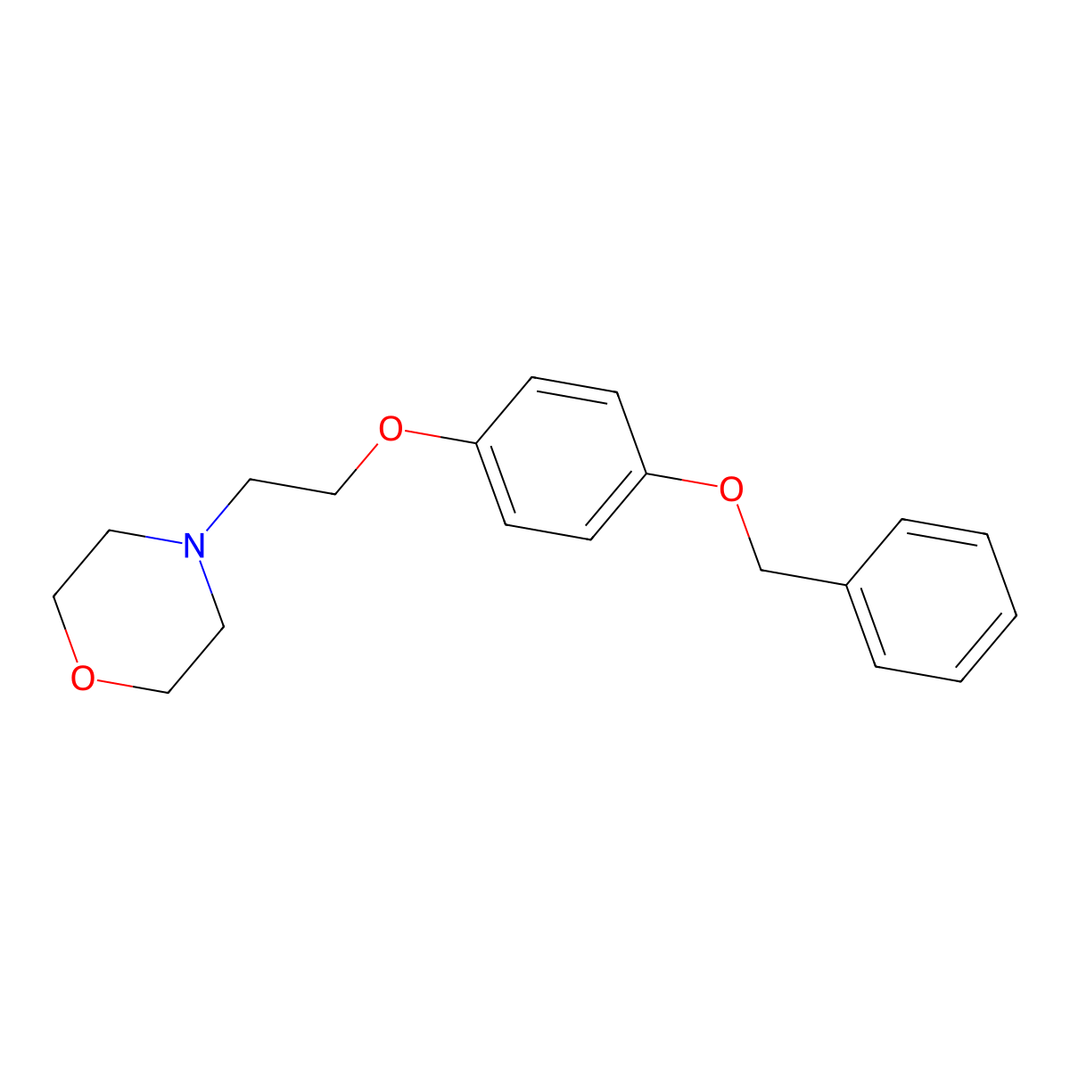 4-(2-(4-(Benzyloxy)phenoxy)ethyl)morpholine molecular structure, CAS 328237-83-8