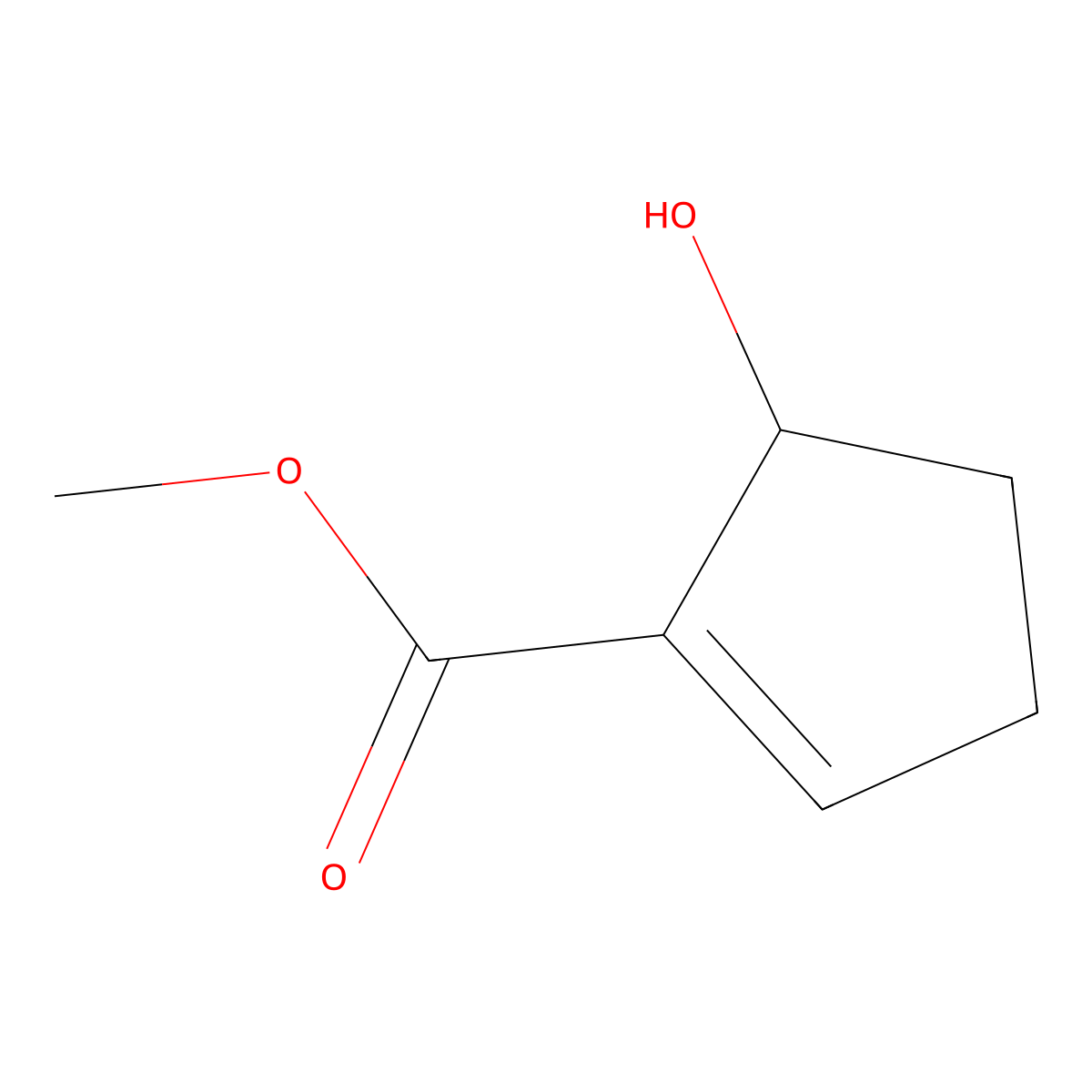 Methyl 5-hydroxycyclopent-1-ene-1-carboxylate molecular structure, CAS 328239-96-9