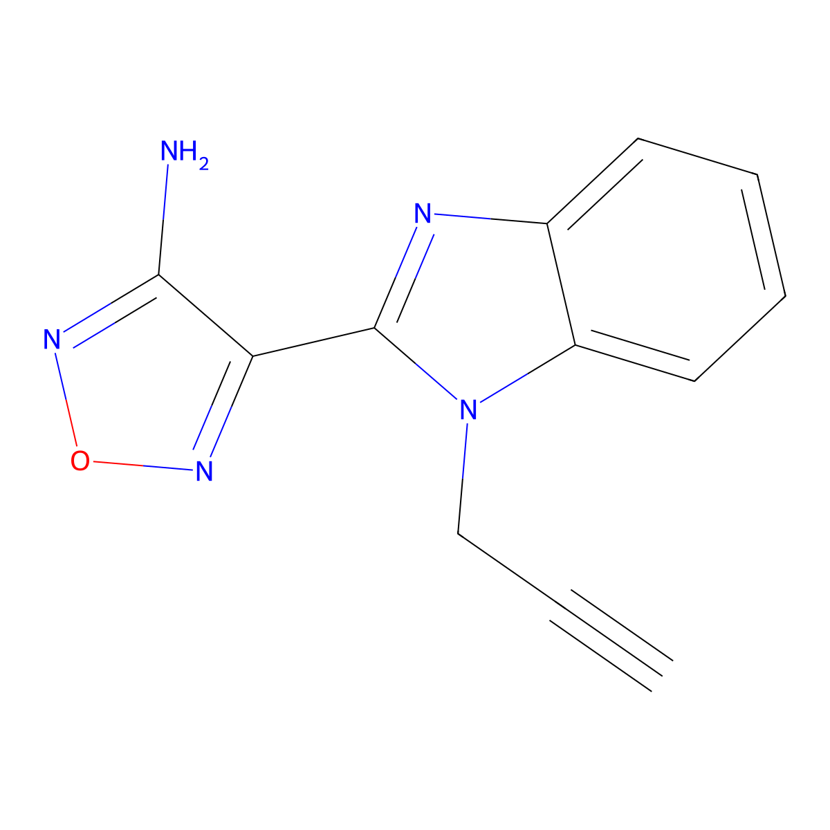 4-(1-Prop-2-ynylbenzimidazol-2-yl)-1,2,5-oxadiazol-3-amine molecular structure, CAS 328243-88-5