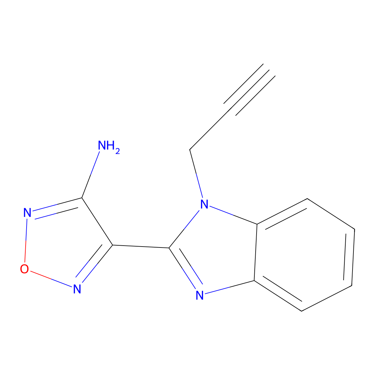 4-(1-Prop-2-ynylbenzimidazol-2-yl)-1,2,5-oxadiazol-3-amine molecular structure, CAS 328243-88-5