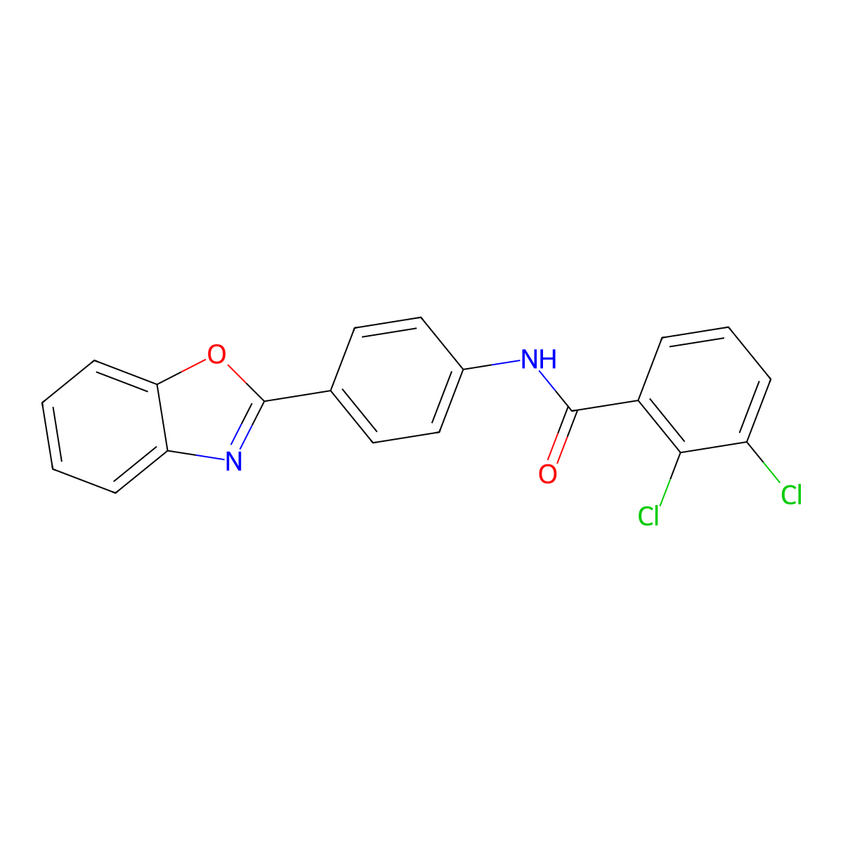 N-[4-(1,3-benzoxazol-2-yl)phenyl]-2,3-dichlorobenzamide molecular structure, CAS 328251-61-2