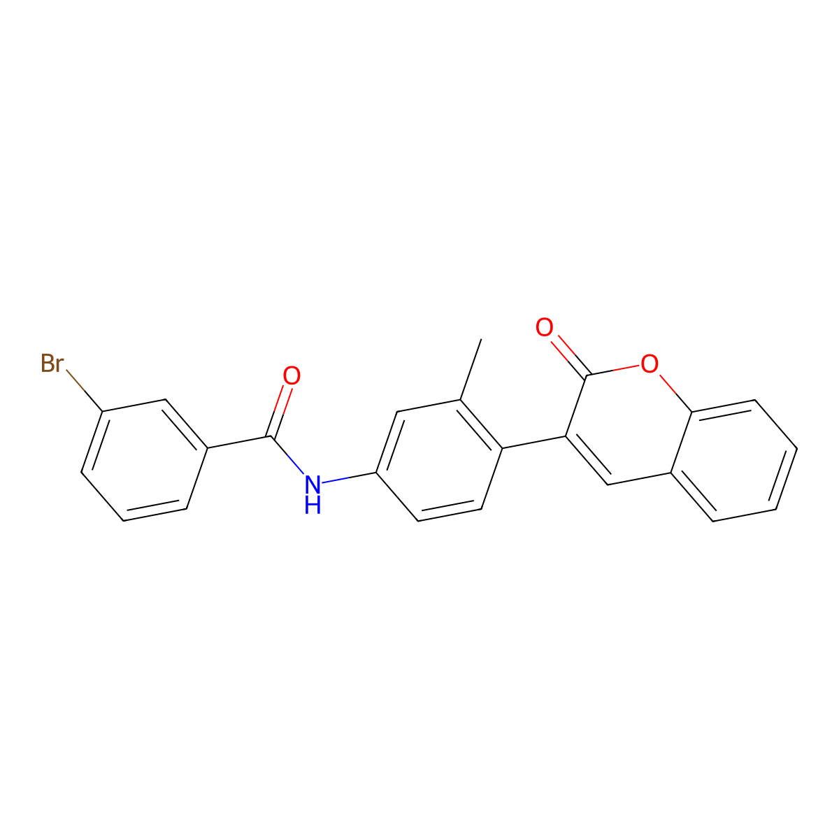 3-bromo-N-[3-methyl-4-(2-oxo-2H-chromen-3-yl)phenyl]benzamide molecular structure, CAS 328252-55-7