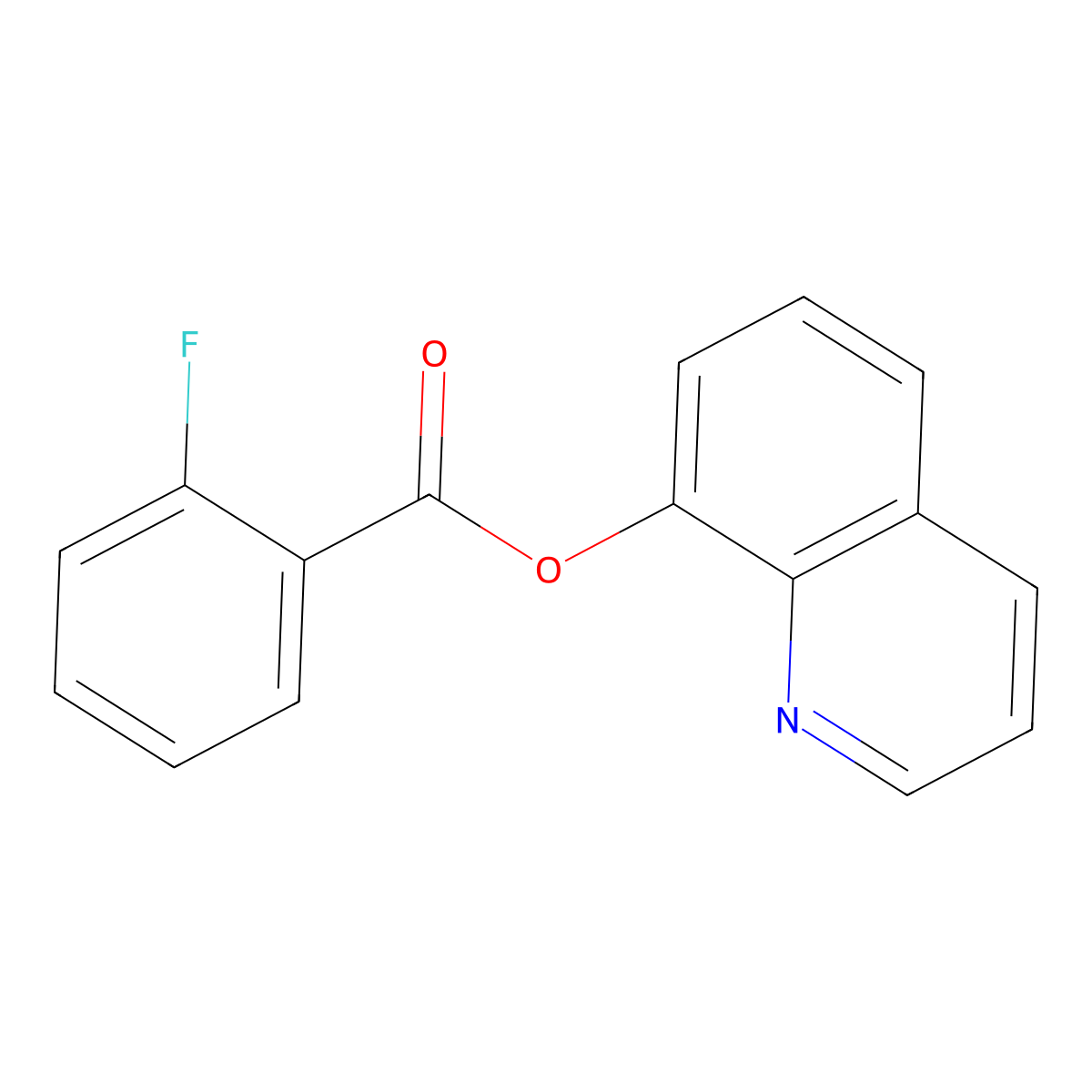 Quinolin-8-yl 2-fluorobenzoate molecular structure, CAS 328252-74-0