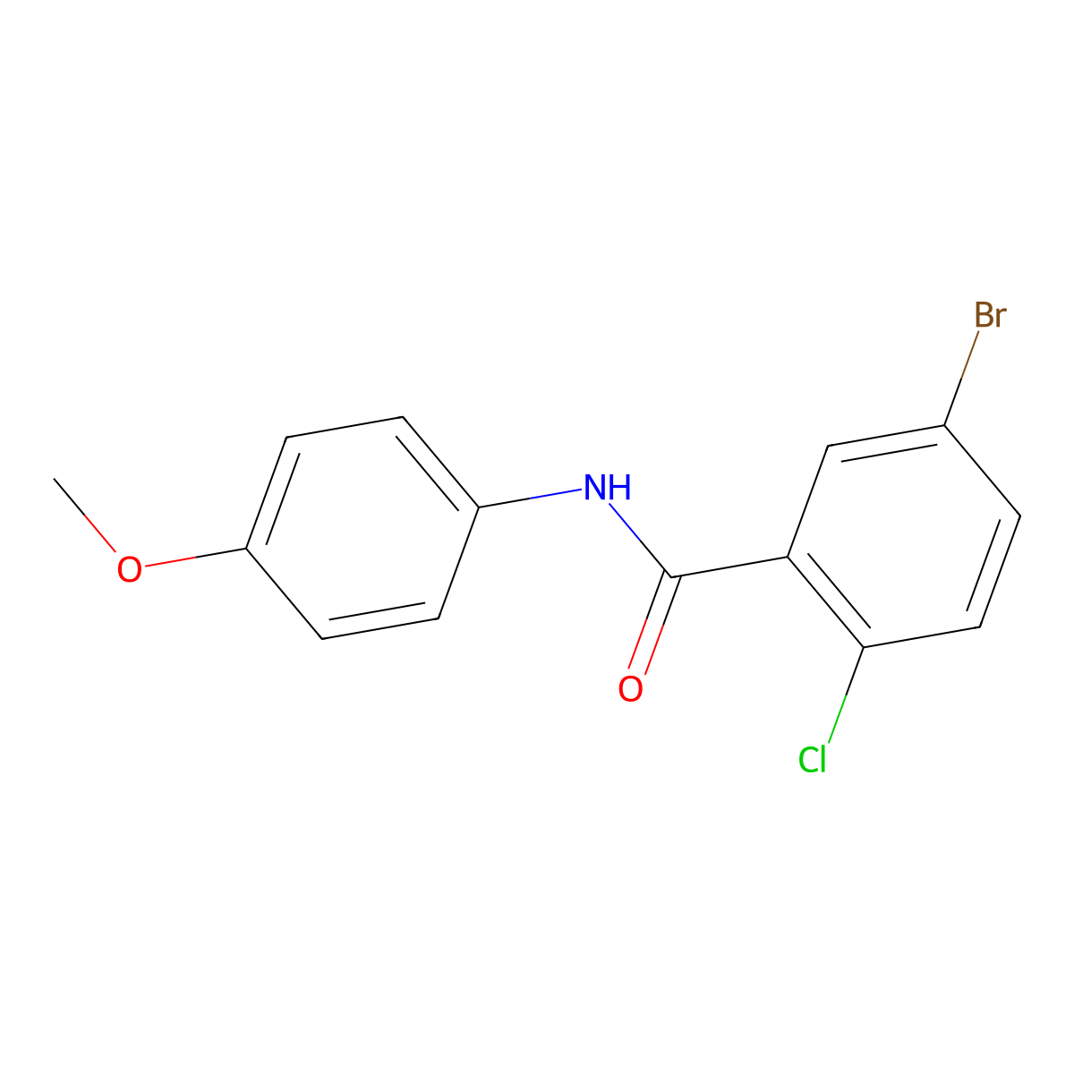 5-bromo-2-chloro-N-(4-methoxyphenyl)benzamide molecular structure, CAS 328253-09-4