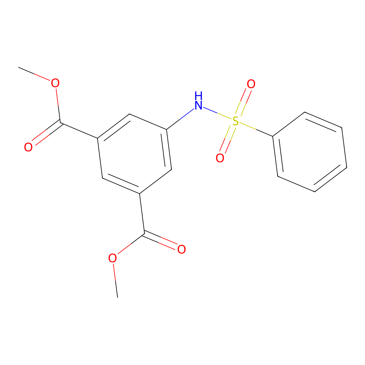 Dimethyl 5-[(phenylsulfonyl)amino]isophthalate molecular structure, CAS 328258-23-7