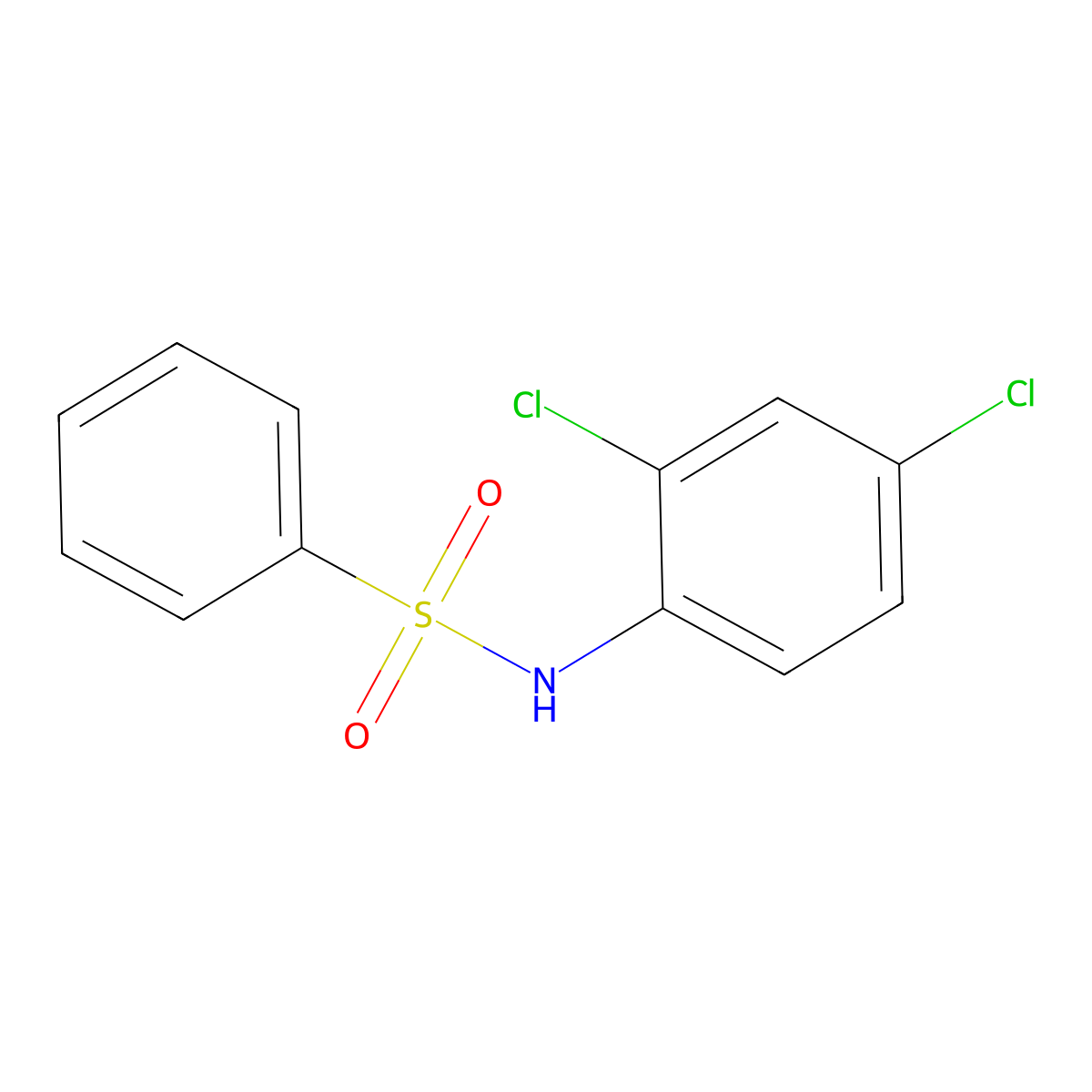N-(2,4-Dichlorophenyl)benzenesulfonamide molecular structure, CAS 328258-27-1