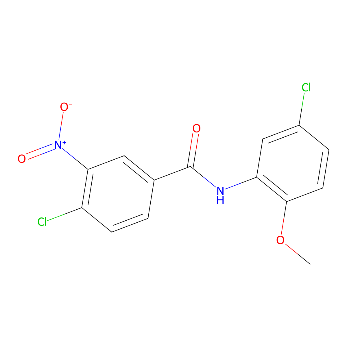 4-chloro-N-(5-chloro-2-methoxyphenyl)-3-nitrobenzamide molecular structure, CAS 328258-39-5