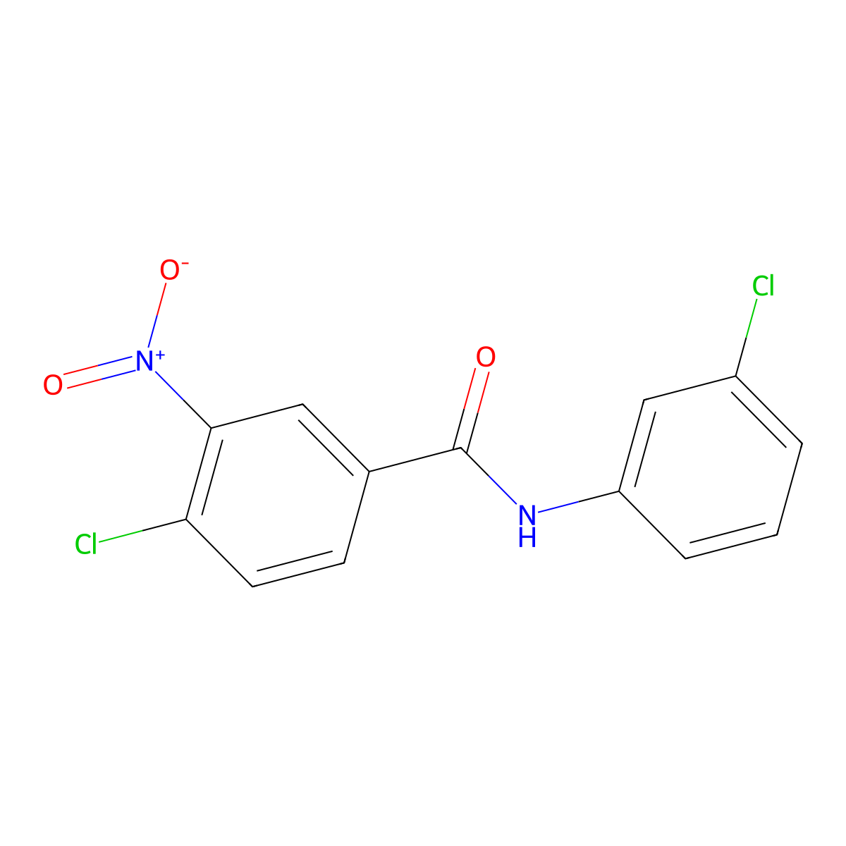 4-chloro-N-(3-chlorophenyl)-3-nitrobenzamide molecular structure, CAS 328258-48-6