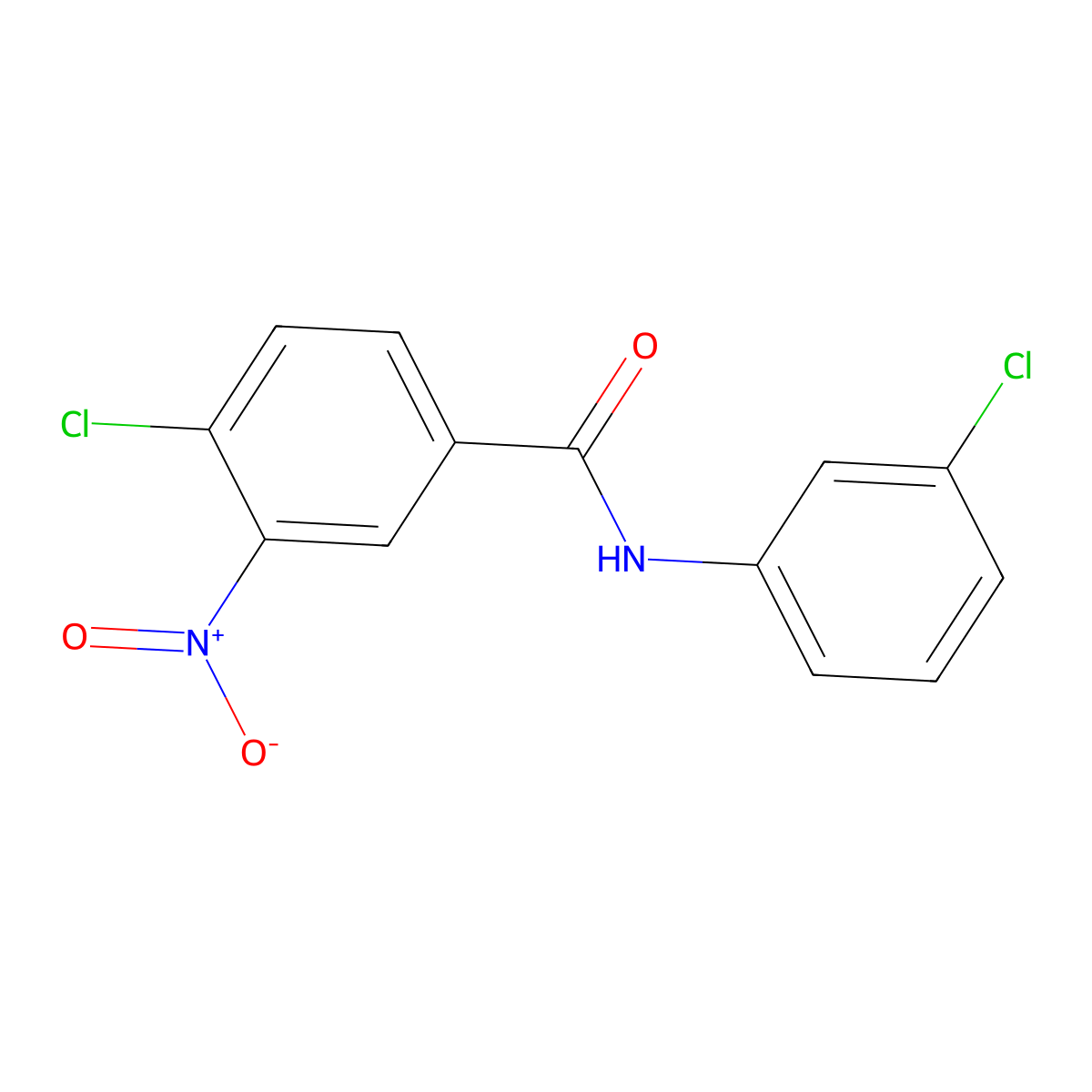 4-chloro-N-(3-chlorophenyl)-3-nitrobenzamide molecular structure, CAS 328258-48-6
