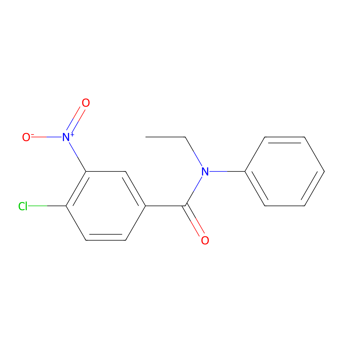 4-chloro-N-ethyl-3-nitro-N-phenylbenzamide molecular structure, CAS 328258-51-1