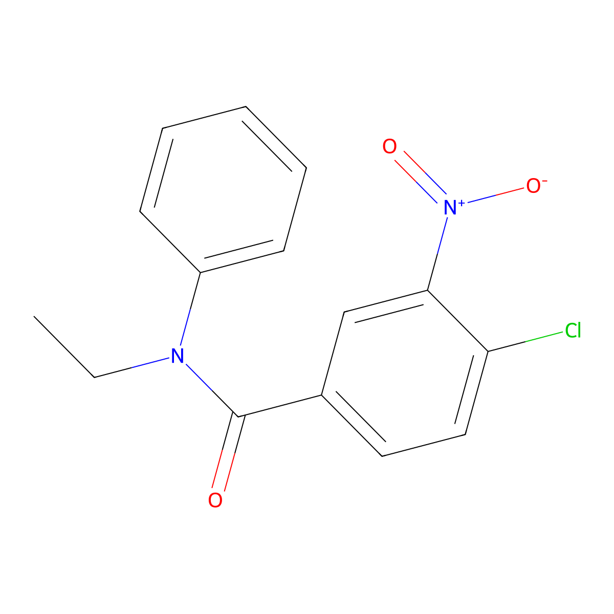 4-chloro-N-ethyl-3-nitro-N-phenylbenzamide molecular structure, CAS 328258-51-1