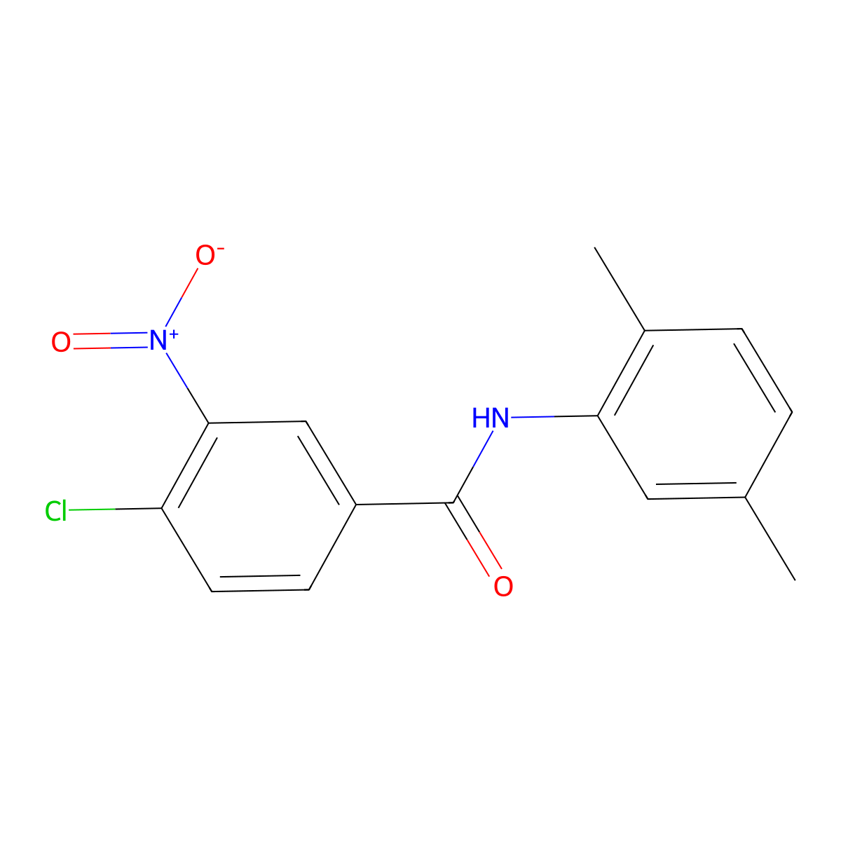 4-chloro-N-(2,5-dimethylphenyl)-3-nitrobenzamide molecular structure, CAS 328258-53-3