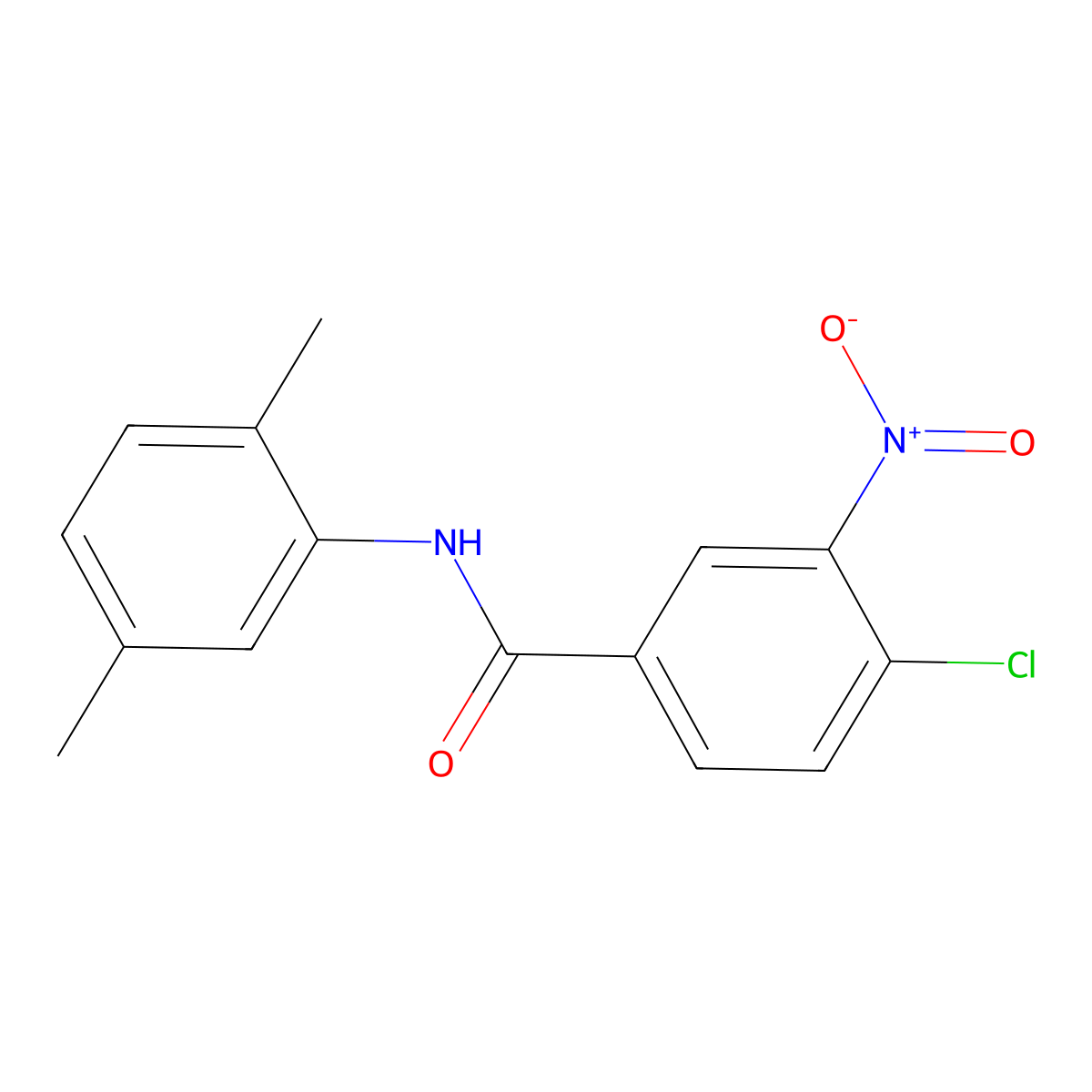 4-chloro-N-(2,5-dimethylphenyl)-3-nitrobenzamide molecular structure, CAS 328258-53-3