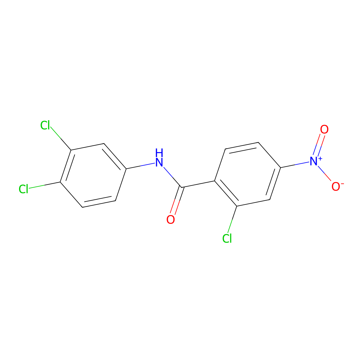 2-chloro-N-(3,4-dichlorophenyl)-4-nitrobenzamide molecular structure, CAS 328258-81-7