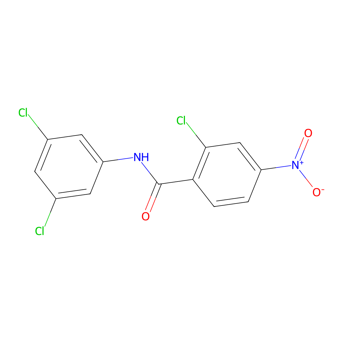 2-chloro-N-(3,5-dichlorophenyl)-4-nitrobenzamide molecular structure, CAS 328258-86-2