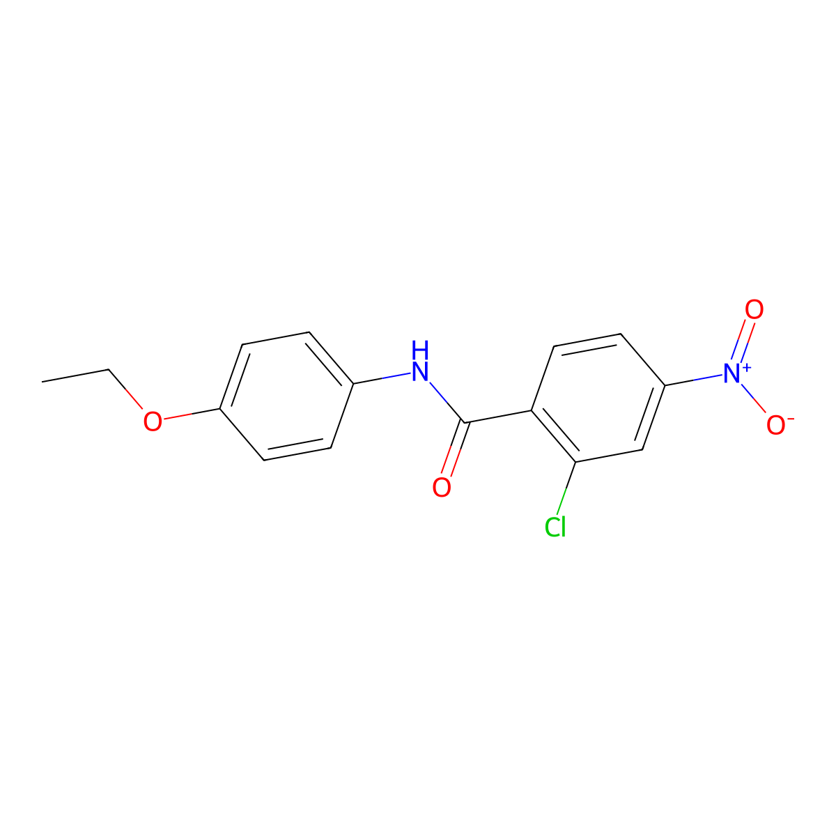 2-chloro-N-(4-ethoxyphenyl)-4-nitrobenzamide molecular structure, CAS 328258-90-8