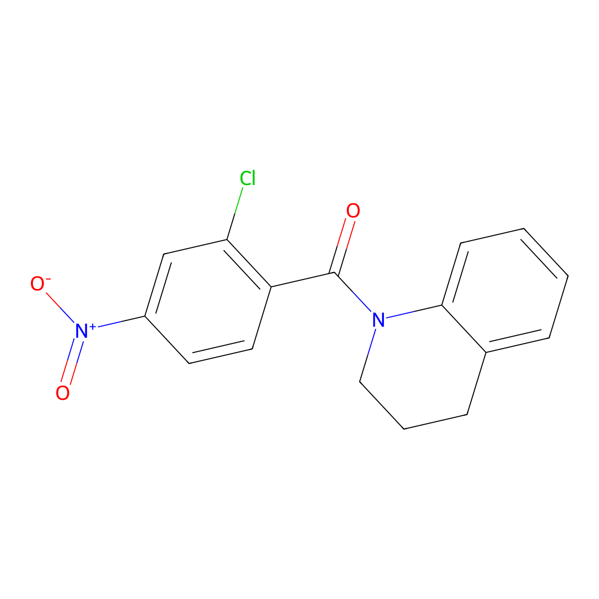 (2-Chloro-4-nitrophenyl)(3,4-dihydro-1(2H)-quinolinyl)methanone molecular structure, CAS 328258-95-3
