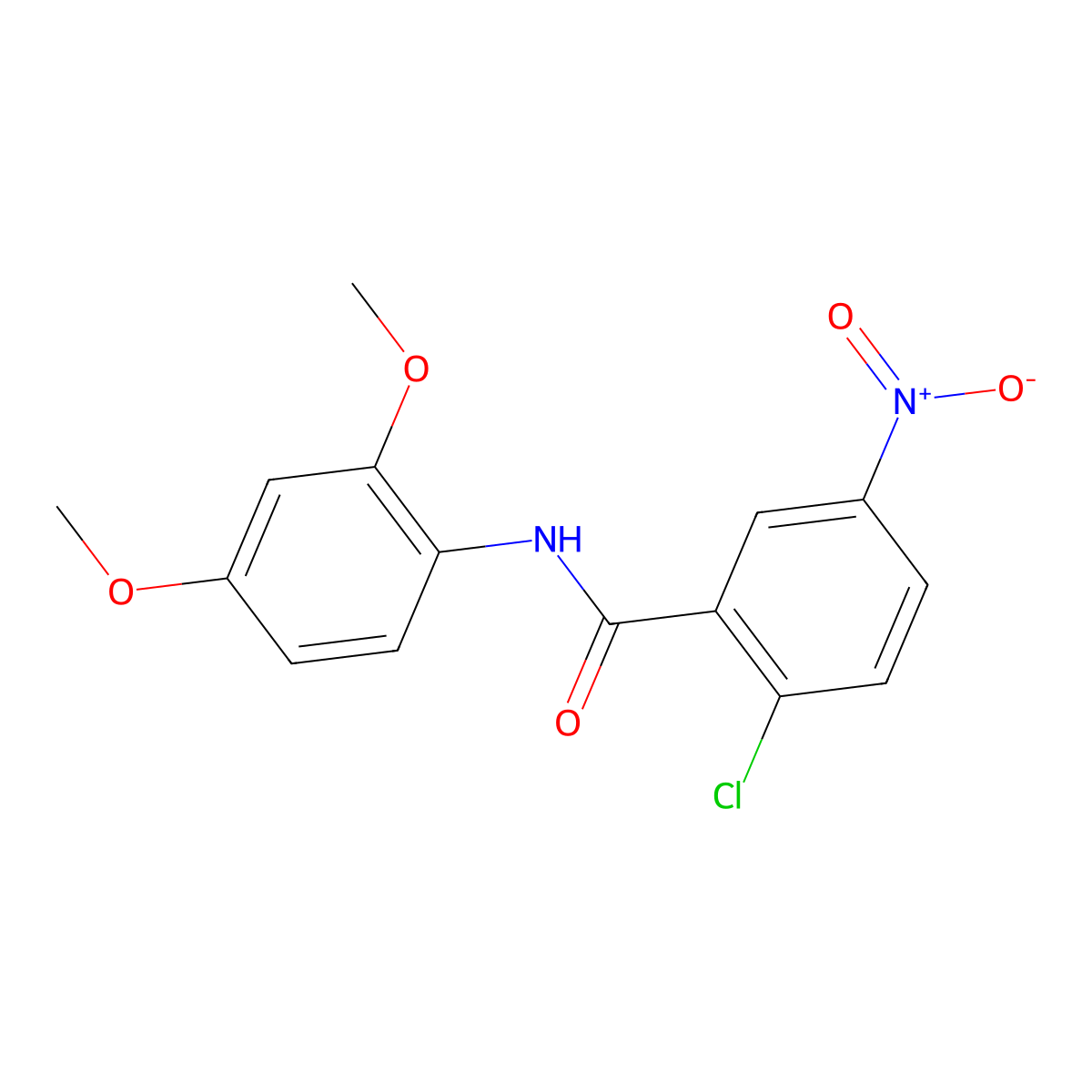 2-chloro-N-(2,4-dimethoxyphenyl)-5-nitrobenzamide molecular structure, CAS 328259-02-5