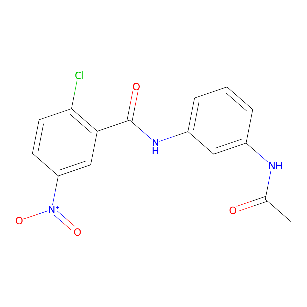 N-(3-acetamidophenyl)-2-chloro-5-nitrobenzamide molecular structure, CAS 328259-05-8