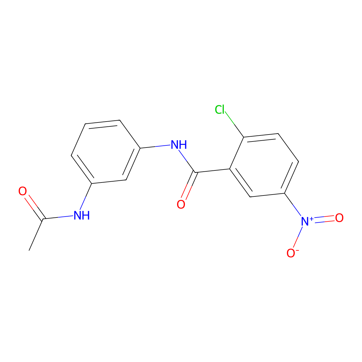 N-(3-acetamidophenyl)-2-chloro-5-nitrobenzamide molecular structure, CAS 328259-05-8