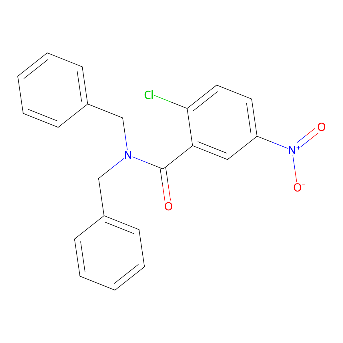 N,N-dibenzyl-2-chloro-5-nitrobenzamide molecular structure, CAS 328259-06-9
