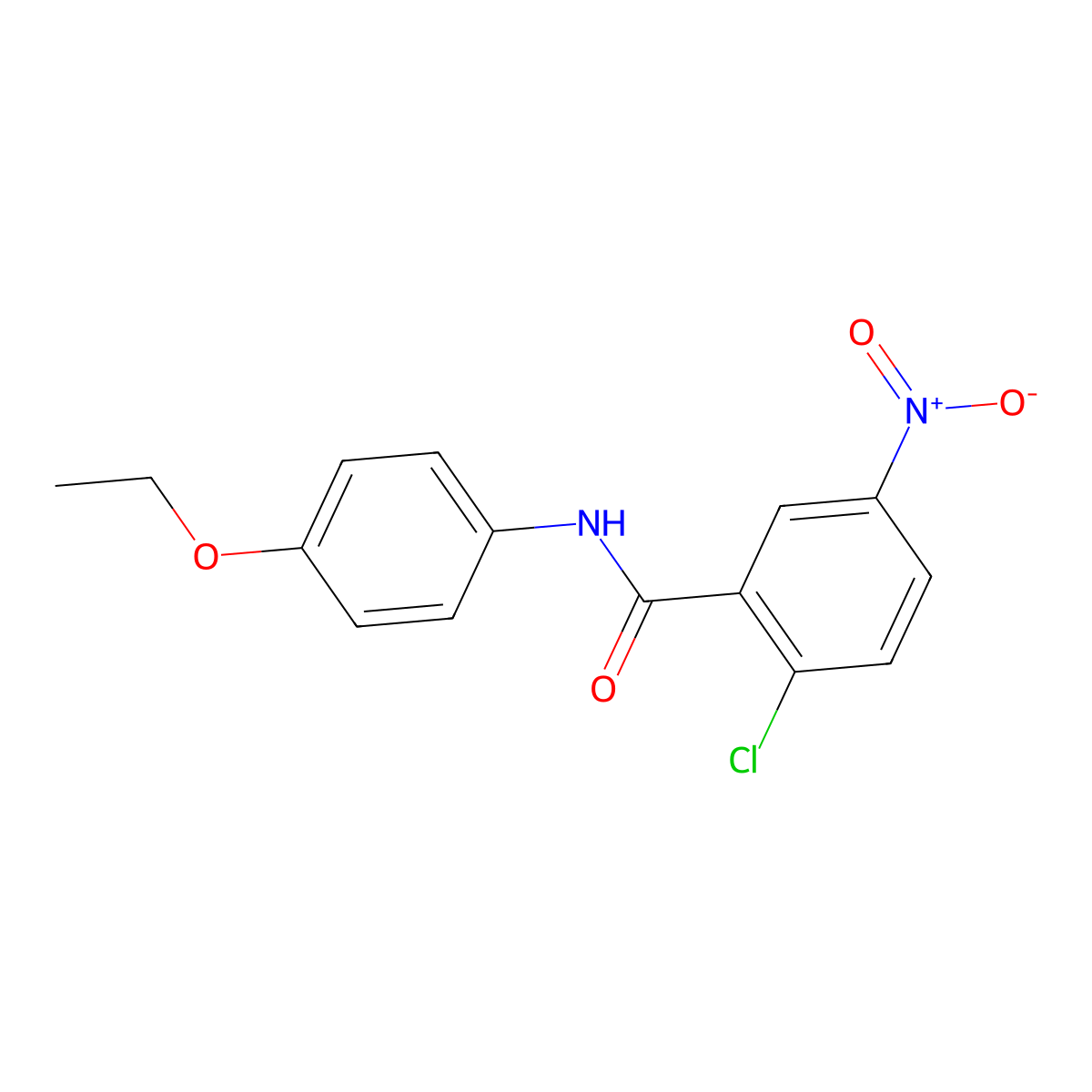2-chloro-N-(4-ethoxyphenyl)-5-nitrobenzamide molecular structure, CAS 328259-08-1