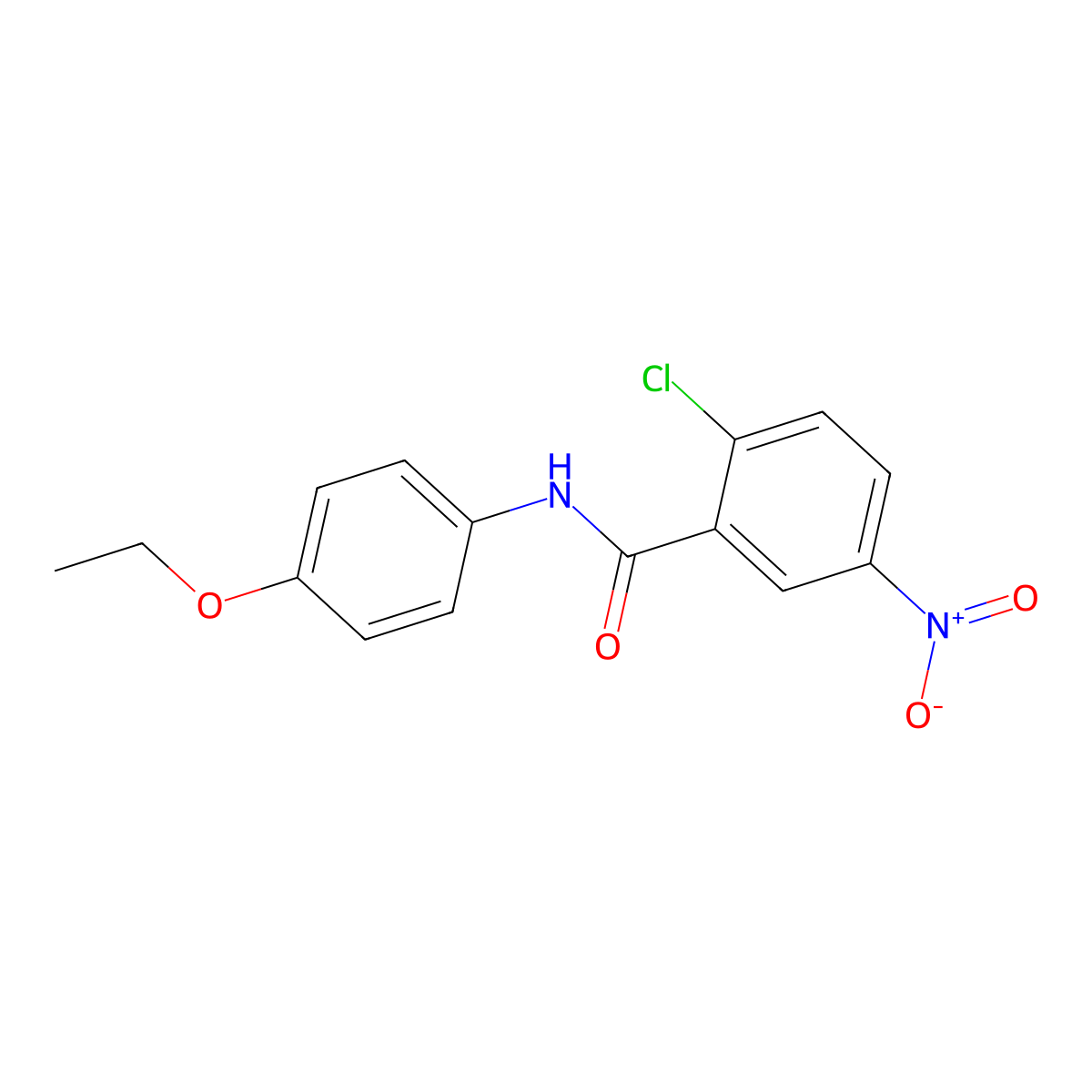 2-chloro-N-(4-ethoxyphenyl)-5-nitrobenzamide molecular structure, CAS 328259-08-1