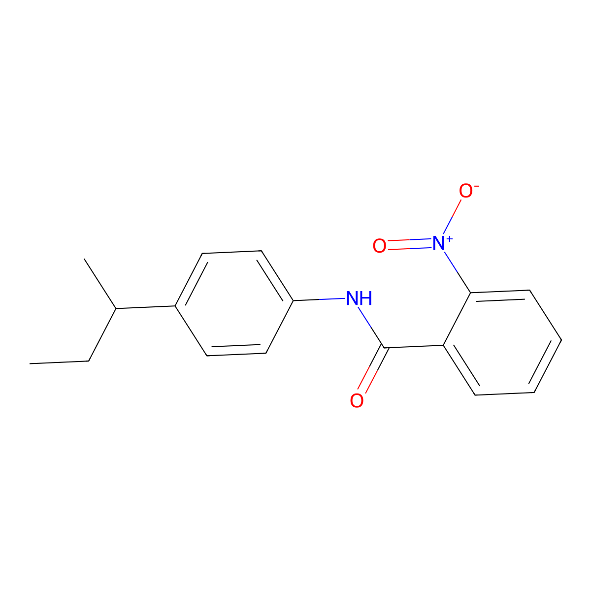N-(4-butan-2-ylphenyl)-2-nitrobenzamide molecular structure, CAS 328259-20-7