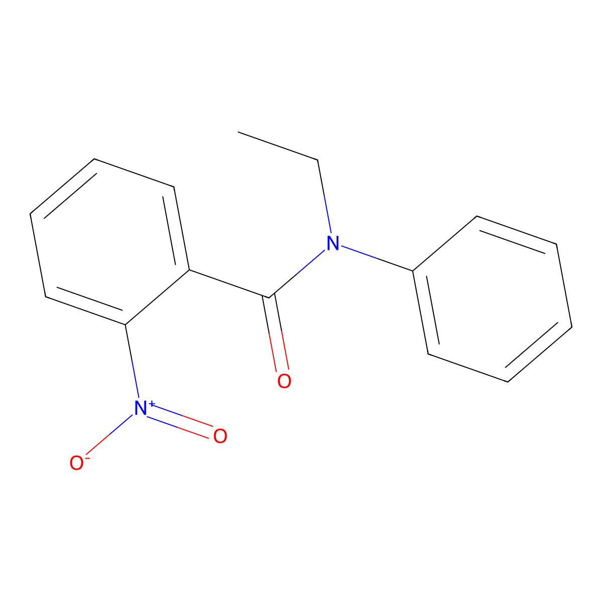 N-ethyl-2-nitro-N-phenylbenzamide molecular structure, CAS 328259-21-8