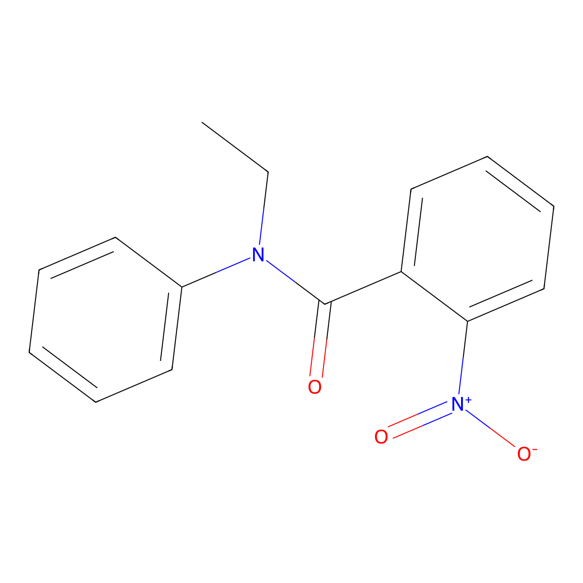 N-ethyl-2-nitro-N-phenylbenzamide molecular structure, CAS 328259-21-8