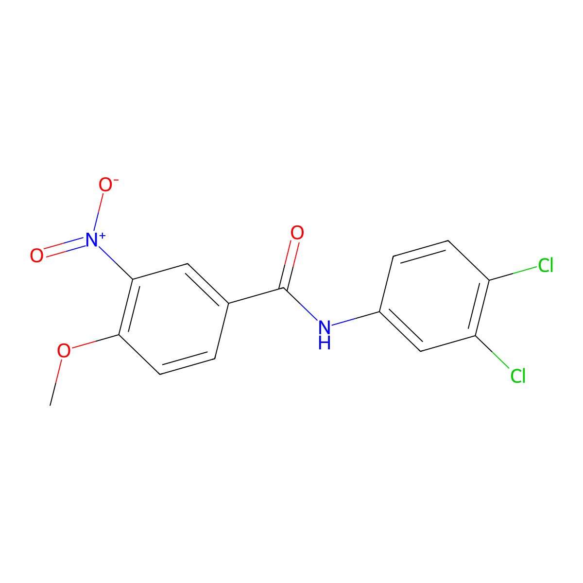 N-(3,4-dichlorophenyl)-4-methoxy-3-nitrobenzamide molecular structure, CAS 328259-32-1