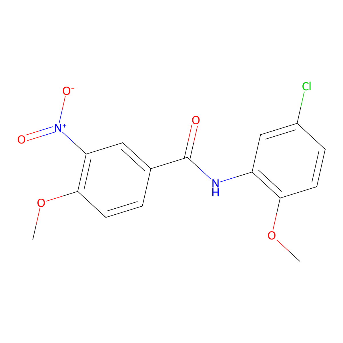 N-(5-chloro-2-methoxyphenyl)-4-methoxy-3-nitrobenzamide molecular structure, CAS 328259-33-2