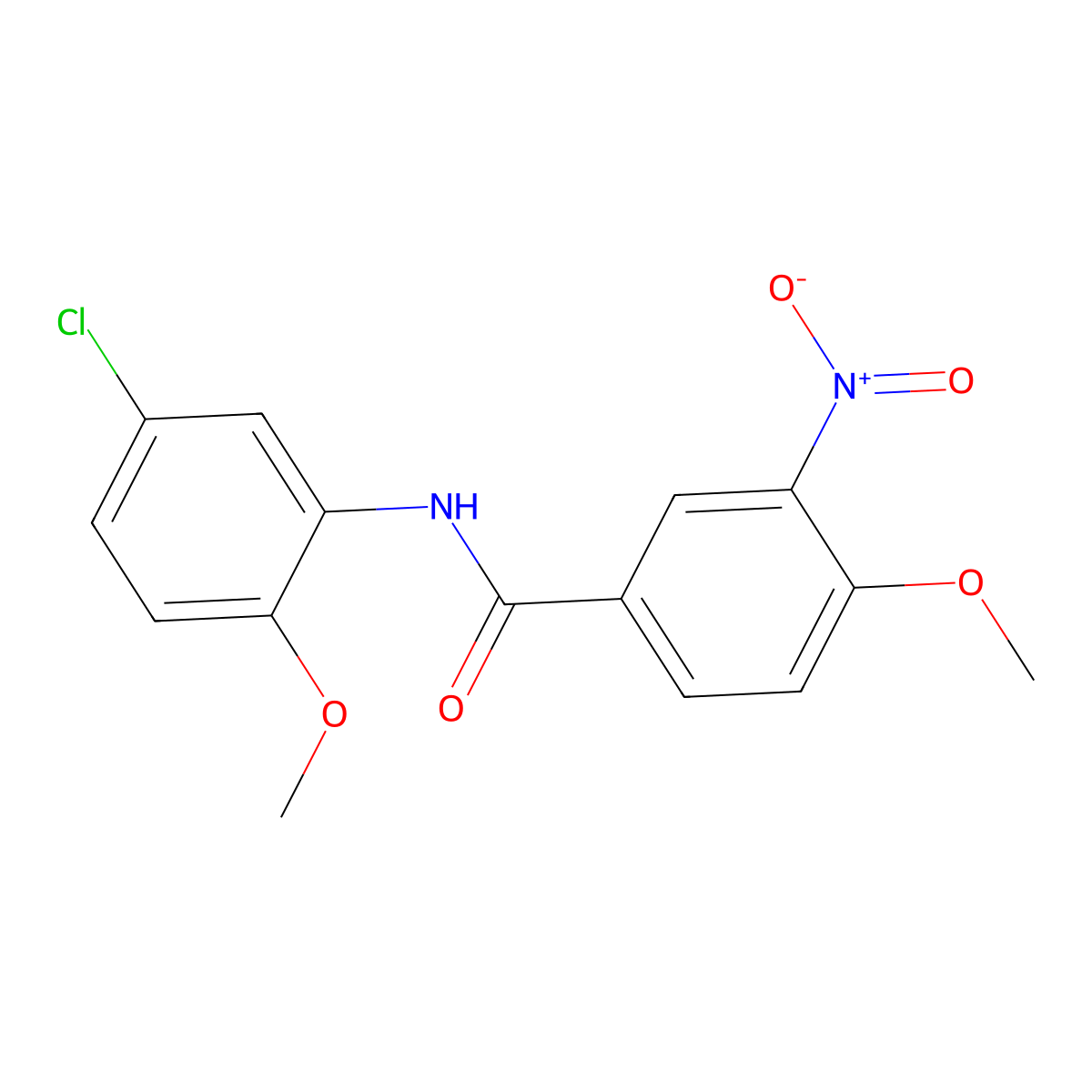 N-(5-chloro-2-methoxyphenyl)-4-methoxy-3-nitrobenzamide molecular structure, CAS 328259-33-2