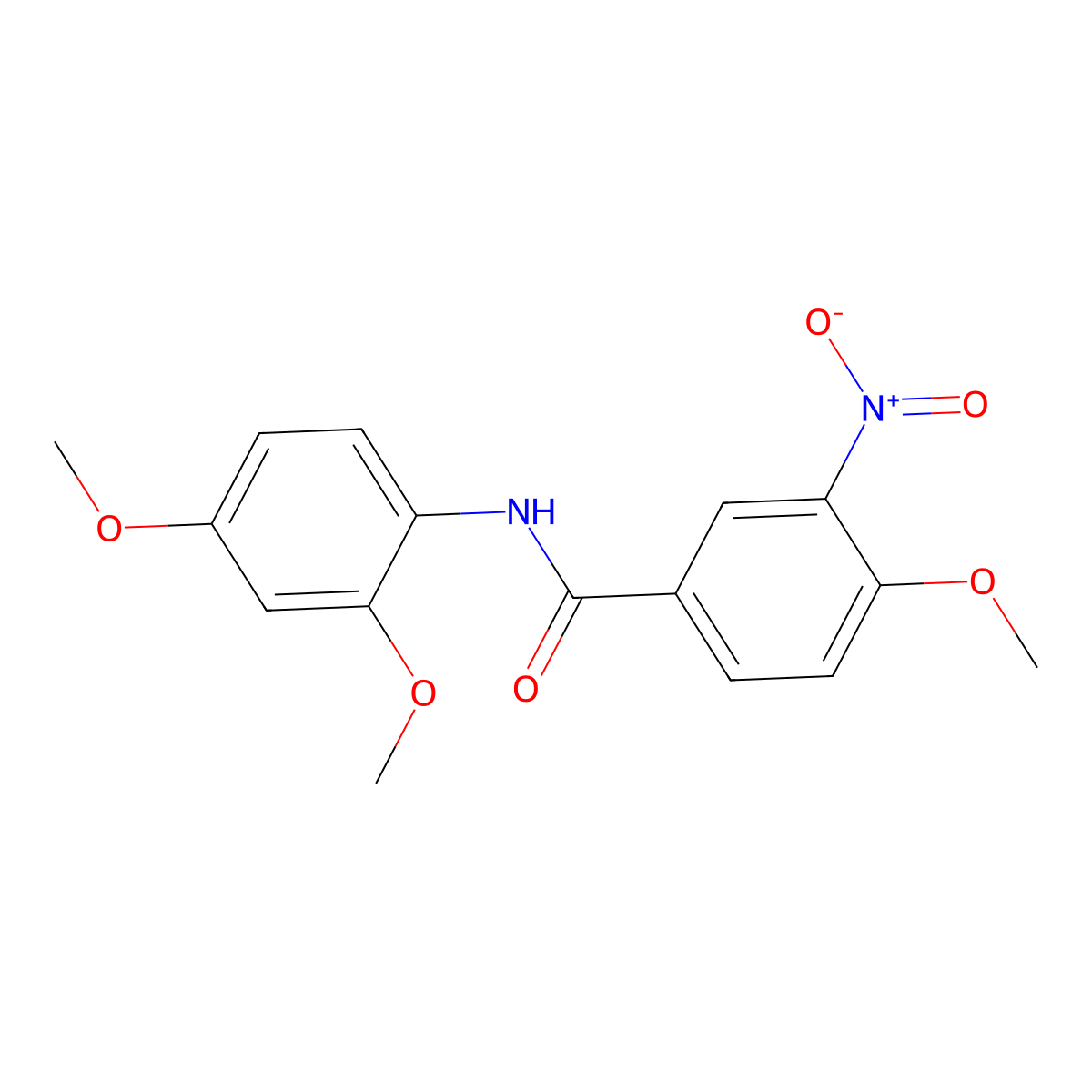 N-(2,4-dimethoxyphenyl)-4-methoxy-3-nitrobenzamide molecular structure, CAS 328259-37-6