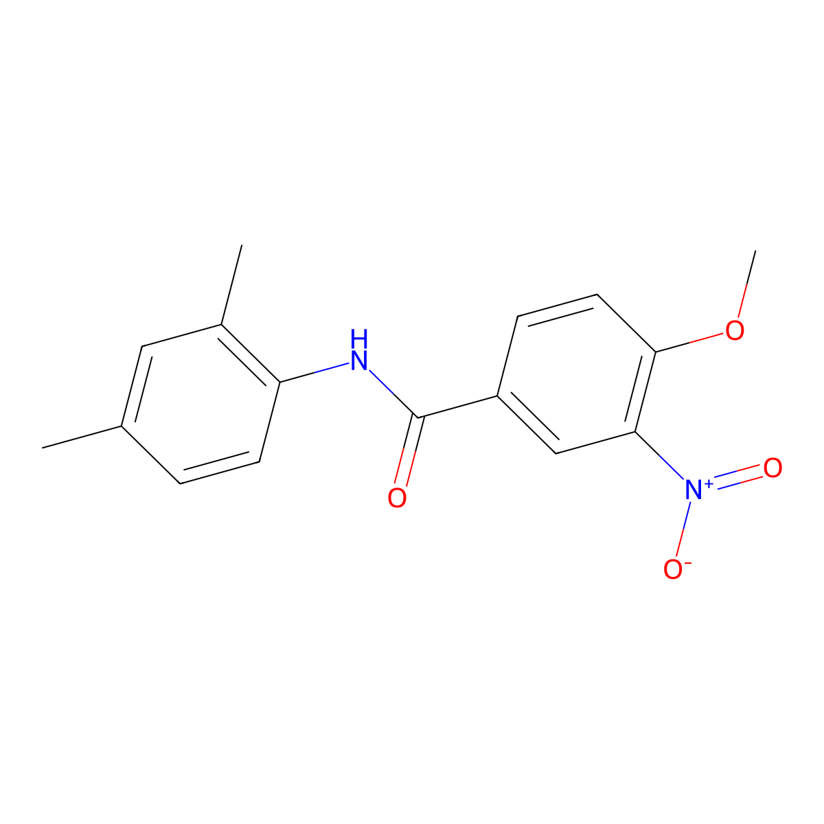 N-(2,4-dimethylphenyl)-4-methoxy-3-nitrobenzamide molecular structure, CAS 328259-45-6