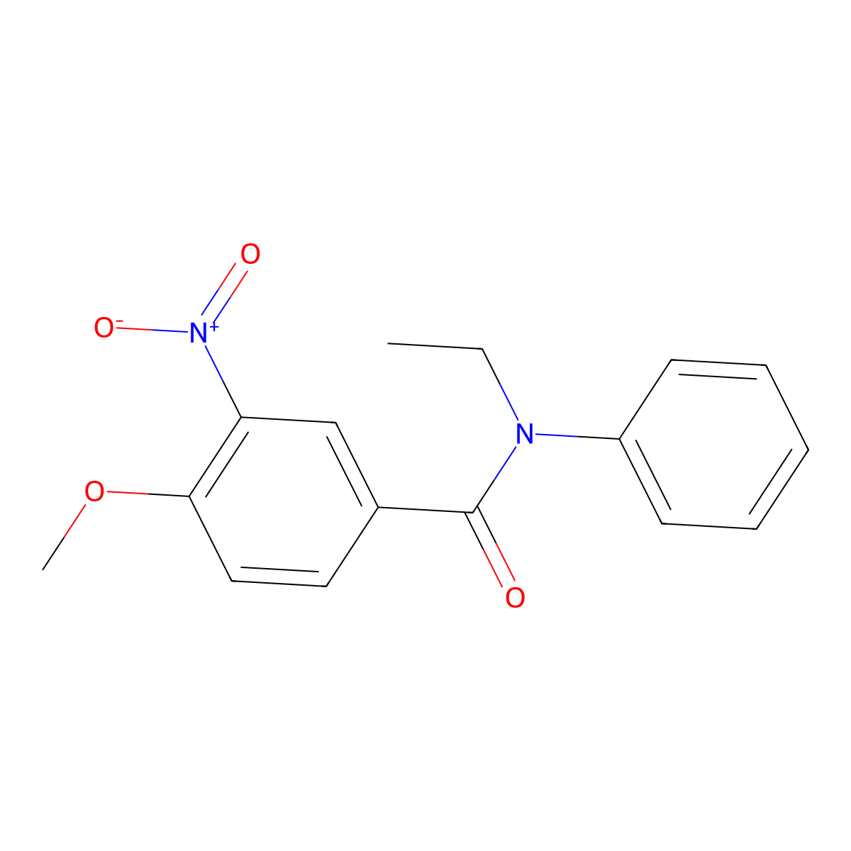 N-ethyl-4-methoxy-3-nitro-N-phenylbenzamide molecular structure, CAS 328259-51-4