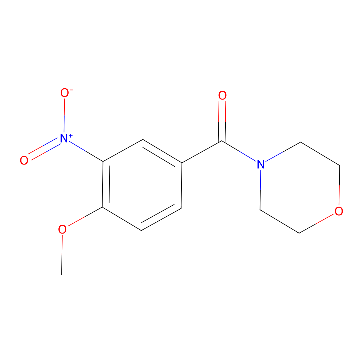 4-(4-Methoxy-3-nitrobenzoyl)morpholine molecular structure, CAS 328259-67-2