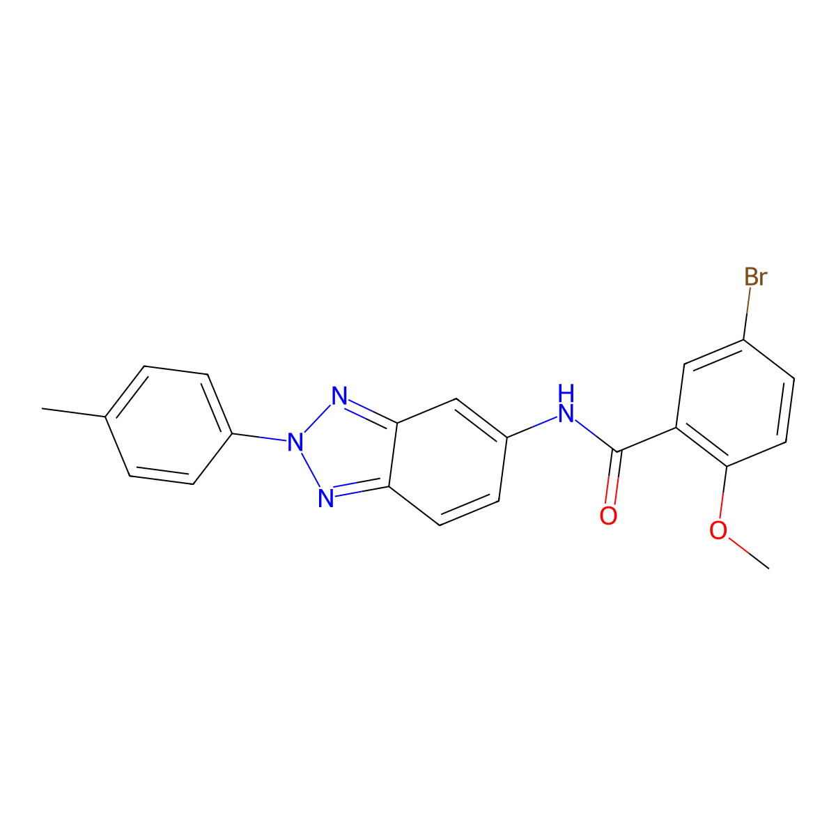 5-bromo-2-methoxy-N-[2-(4-methylphenyl)benzotriazol-5-yl]benzamide molecular structure, CAS 328260-61-3