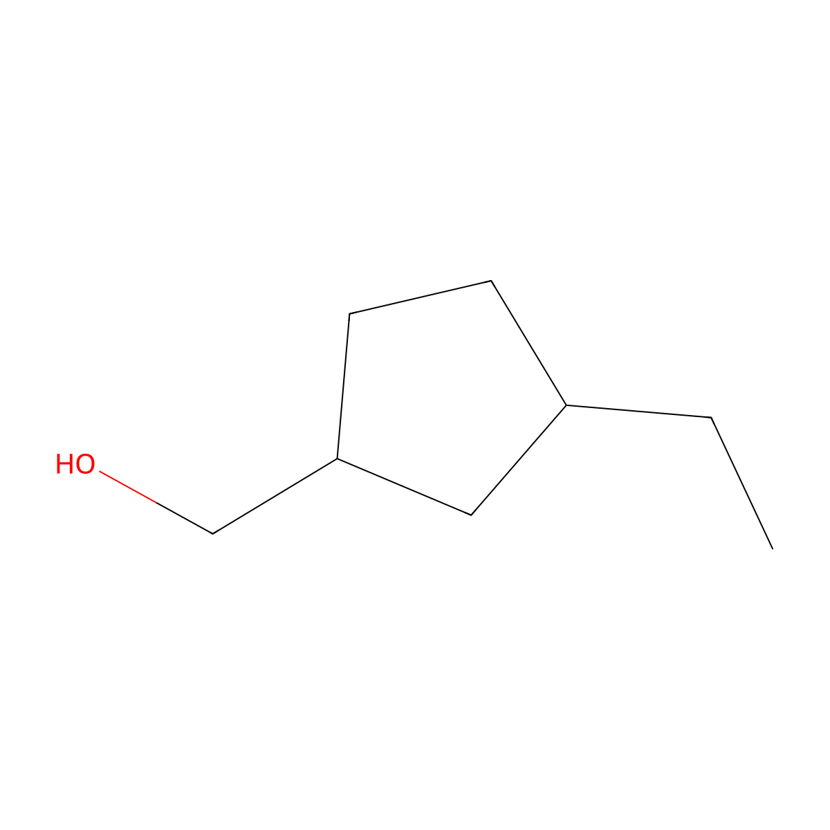 (3-Ethylcyclopentyl)methanol molecular structure, CAS 328260-94-2