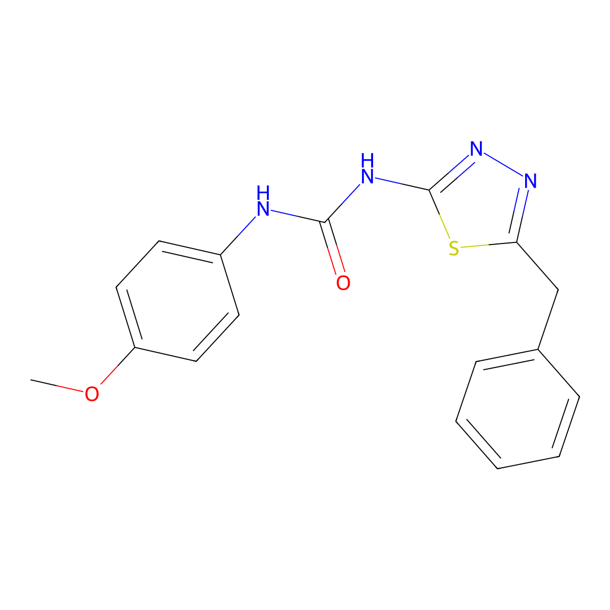 1-(5-Benzyl-1,3,4-thiadiazol-2-yl)-3-(4-methoxyphenyl)urea molecular structure, CAS 328261-11-6