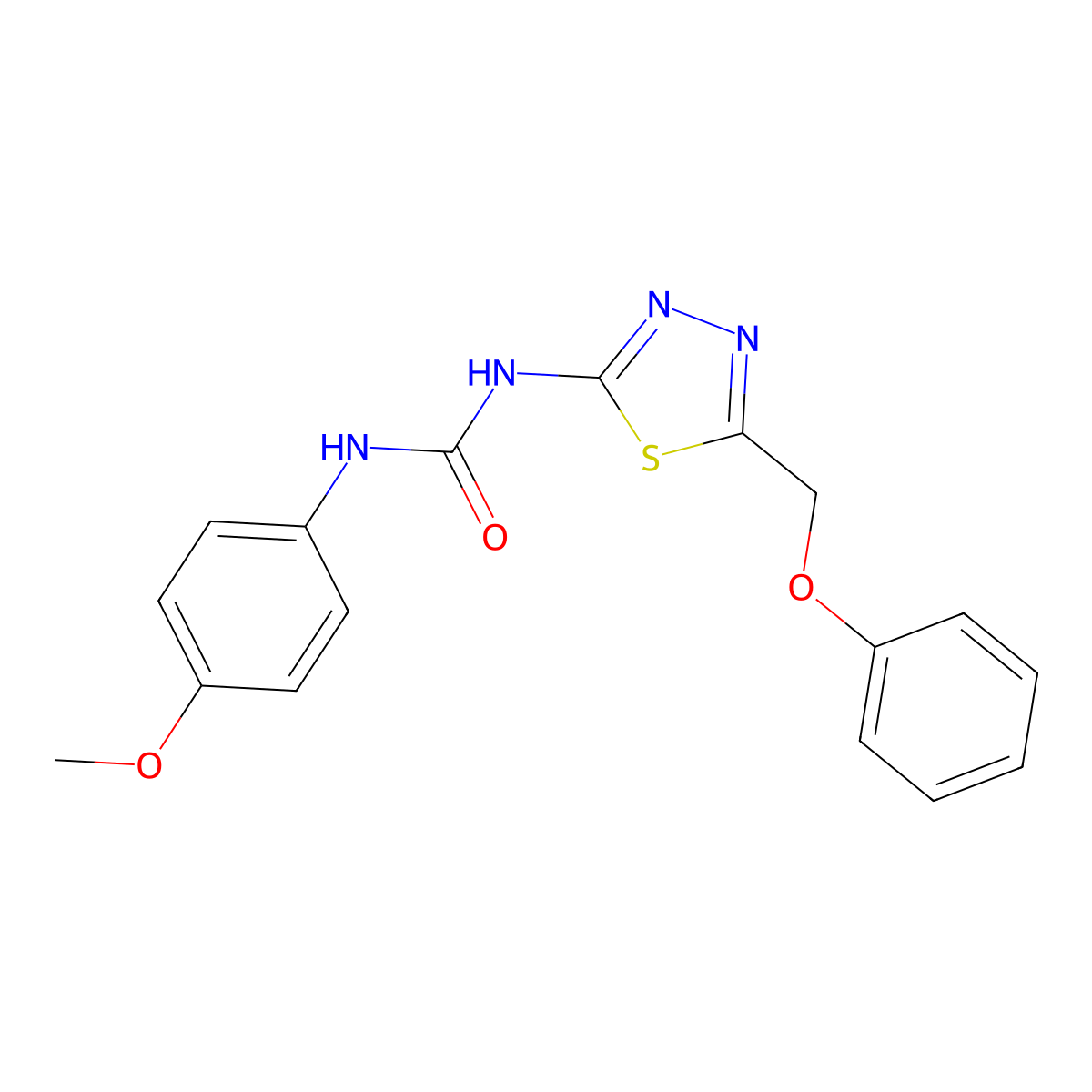 1-(4-Methoxyphenyl)-3-[5-(phenoxymethyl)-1,3,4-thiadiazol-2-yl]urea molecular structure, CAS 328261-12-7